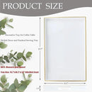 Spsyrine White Decorative Serving Tray with Handles, Elegant Plastic Coffee Table Tray for Ottoman, Living Room, Home Decor 15.6" X 10.2" by CozyNest Decor
