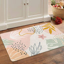 Lahome Pink Washable Entryway Rugs Indoor - 2x3 Small Non-Slip Kitchen Rug Soft Throw Rugs for Bedroom Girls Boho Botanical Print Floor Doormat Carpet for Bathroom Laundry Room Living Room Kids Room by TinyTreasures Baby Boutique
