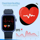 Smart Watch for Kids No Phone Needed, Tempered Glass Fitness Tracker Boy Teens with 19 Sport Modes, Pedometer, Sleep Monitor, Kids Watch Birthday Gifts Toy Gift for Girls Boys 6-16 (Blue) by TinyTreasures Baby Boutique