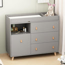 Baby Dresser Changing Table with Drawers,Shelf,Hidden Laundry Basket Storage,2 in 1 Nursery Dresser Chest for Infants, Baby Diaper Changing Station for Daycare,Bedroom,Grey by TinyTreasures Baby Boutique