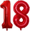 GOER Number 18 Balloons for 18th Birthday Sweet 18 Party Decorations,42 Inch Jumbo Foil Helium 81 Balloons for 81st Birthday Party Decoration (Red) by TinyTreasures Baby Boutique