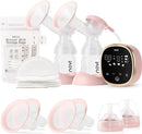 NCVI Electric Breast Pump 8782, Portable Hospital-Grade Double Pump with 4 Modes & 9 Levels, Anti-Backflow, Rechargeable Quiet Breastfeeding Pump for Efficient Comfortable Use at Home, Work or Travel by TinyTreasures Baby Boutique