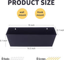 Wall Hanging Planters for Outdoor Plants 16 Inch Large Metal Fence Pots with Hooks for Outside Garden Balcony Plants 3PCS（Black） by CozyNest Decor