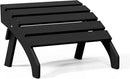 WestinTrends Dylan Outdoor Patio HDPE Adirondack Ottoman Footrest, Black by CozyNest Decor