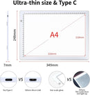 Zocelight A4 Light Box for tracing,Ultra-Thin Magnetic led Light pad for Diamond Painting,3 Level dimming Copy Board for Drawing,Sketching,Tattoo,Light Board for Artists,X-ray Viewing,Weeding Vinyl by TinyTreasures Baby Boutique