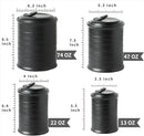 Nihow Food Storage Jar Sets: Ceramic Container with Air Tight Lid for Flour/Sugar/Rice/Coffee/Cookies/Candy - Seal Damp-proof Canister for The Kitchen Counter - Set of 4 （Matte Black） by CozyNest Decor
