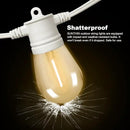 SUNTHIN White String Lights, 144FT(3 Pack 48ft) White Outdoor Lights with Shatterproof LED Bulbs for Patio, Garden, Backyard, Porch, Cafe, Deck, Wedding, Party by GreenHaven Gardens