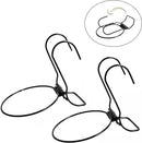 6 Pieces, 8 inches Iron hanging Flower Pot. Metal Plant Wall Hanger, Vertical Yard Garden. Planter Hook Ring, Rail Metal Fence. Indoor and Outdoor. Wire Trellis. Collapsible Bracket. (8 inches) by GreenHaven Gardens