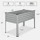 Best Choice Products 48x24x30in Galvanized Raised Garden Bed, Metal Elevated Planter Box, Vegetable Garden for Backyard, Patio, Balcony - Moonlight Gray by GreenHaven Gardens