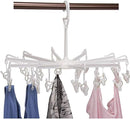 DurReus Foldable Clip Drip Laundry Hanger Portable Plastic Hanging Dryer with 20 Clips for Drying Cloth Diapers,Baby Clothes,Bras,Underwear,Hat,Gloves,Socks by TinyTreasures Baby Boutique