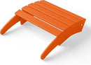 WestinTrends Outdoor Ottoman, Patio Adirondack Ottoman Foot Rest, All Weather Poly Lumber Folding Foot Stool for Adirondack Chair, Widely Used for Outside Porch Pool Lawn Backyard, Orange by CozyNest Decor