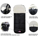 German Designed Universal Stroller Footmuff, 5 Way Zippers Style for Baby Easy in & Out of Water Repellent Winter Stroller Bunting Bag, Height/Temperature Adjustable Anti-Kick Stroller Sleeping Bag by TinyTreasures Baby Boutique