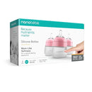Nanobebe Flexy Silicone Baby Bottle, Anti-Colic, Natural Feel, Non-Collapsing Nipple, Non-Tip Stable Base, Easy to Clean 3-Pack, Pink, 5 oz by TinyTreasures Baby Boutique