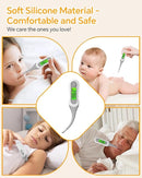 8 Seconds Digital Oral Thermometer for Adults and Kids, Accurate & Safe Baby Thermometer with Fever Alarm, 3 Backlits Display, Flexible Tip, Medical Basal Thermometer for Rectal, Underarm by TinyTreasures Baby Boutique