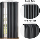 Joydeco Custom Blackout Curtains for Bedroom, 1 Panel Room Darkening Curtains & Drapes for Living Room Window Rod Pocket Back Tab (Custom Size,Dark Grey) by TinyTreasures Baby Boutique