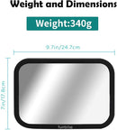 Funbliss Baby Car Mirror for Rear Facing Seat,360° Rotation, Safety Certified Shatterproof Acrylic Glass, Clear Wide View,Infant Mirror for Car Seat Rear Facing by TinyTreasures Baby Boutique