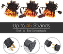 Brizled Orange Halloween Lights, 33ft 100 LED 5mm Wide Angle Orange Halloween String Lights, 120V UL Certified Connectable Mini Amber Light String for Tree Party Home Indoor Outdoor Decor, Black Wire by TinyTreasures Baby Boutique