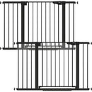 Cumbor 2 Pack 29.7"-48" Baby Gate for Stairs, Mom's Choice Awards Winner-Dog Gate for Doorways, Pressure Mounted Auto-Close Pet Gates for Dogs Indoor, Safety Child Gate with Easy Walk Thru Door,Black by TinyTreasures Baby Boutique