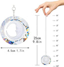 45mm Crystal Suncatcher Round Pendant Rainbow Maker for Home Car Decor (Moon and Sun) by GreenHaven Gardens