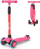 Kids Scooter,Lighted Wheels and 3 Adjustable Height Handlebars Scotters for Kids 3-12,3 Wheel Toddler Kick Scotter for Boys & Girls up to 132 Lbs. by TinyTreasures Baby Boutique