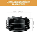 Snack Organizer - Versatile Snack Storage, Lazy Susan with Convenient Grab-and-Go Design, Metal Snack Holder for Home, Office, Breakroom, 10.85" L x 10.85" W x 5" H (Matte Black) by CozyNest Decor
