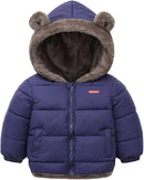 Infant Baby Winter Coat Bear Hooded Jacket Warm Fleece Snowsuit Windproof Outerwear for Toddler Boy Girl 9M-4T by TinyTreasures Baby Boutique