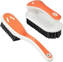 Soft Bristle Scrub Cleaning Brush Stain Remover Brush Fabric Cleaning Brush Laundry Brush Small Scrub Brush Cleaner Household Cleaning Brushes for Carpet, Clothes, Bathroom,Sneaker-2 Pack (Orange) by CozyNest Decor