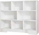 Book Shelf, 8 Cubes Storage Organizer, 3-Tier Open Shelf Wooden Bookcase, Freestanding White Bookshelf Cube Shelf for Bedroom, Living Room, Home Office by CozyNest Decor