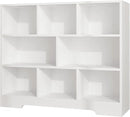 Book Shelf Set of 2, 8 Cubes Storage Organizer, 3-Tier Open Shelf Wooden Bookcase, Freestanding White Bookshelf Cube Shelf for Bedroom, Living Room, Home Office by CozyNest Decor