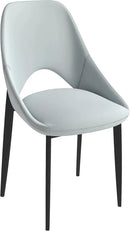 LeisureMod Amalfi Upholstered Fabric Dining Chair – Modern Side Chair with Iron Legs, Mid-Century Accent Chair for Dining Room or Kitchen by CozyNest Decor