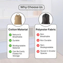 LFH Home Cotton Canvas Large Laundry Bag with Handle, Heavy Duty Drawstring Closure Washable Laundry Bags, School Travel, Home, Hotel, College Dorm, Organizer Sack, Toys Clothes 20x30-Beige by TinyTreasures Baby Boutique
