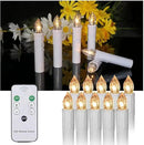 20 PCS Flickering Flameless Window Candle LED Christmas Tree Candle Lights Warm White Battery Operated Electric Taper Candles with Remote Perfect Timer for Home Garden Wedding Parties Decor by GreenHaven Gardens