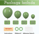 130pcs Sage Green Balloons Different Sizes 18" 12" 10" 5" Olive Green Balloons for Birthday Graduation Baby Shower Wedding Anniversary New Year Party Decorations by CozyNest Decor