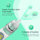 Electric Nasal Aspirator for Baby, Nose Aspirator for Toddlers, Waterproof Baby Nose Sucker, Nose Cleaner with 3 Silicone Tips, Adjustable Suction Level, Music and Light Soothing Function,Green by TinyTreasures Baby Boutique