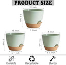 Indoor Pot For Plants 3 Pack 12/10/9 Inch Self Watering Pot For Lazy People,Self Watering Pots For Indoor Plants,Outdoor Pots For Succulent, African violets And Cactus Green Plastic Flower Pots by GreenHaven Gardens