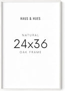 HAUS AND HUES 24 x 36 Poster Frame - Set of 1 24x36 White Poster Frame, Wooden Picture Frames, 24x36 Poster Frame White Poster Frames 24x36, Poster Frame 24x36 Frame White Frame (White Oak Frame) by CozyNest Decor