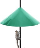 Squirrel Baffle for Bird Feeder Pole, 19-Inch Outdoor Bird Feeder Guard, Squirrel-Proof Birdhouse Baffles, Shepherd's Hook for Outside(LightGreen) by GreenHaven Gardens