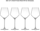 JoyJolt Layla Italian Red Wine Glasses, Set of 4, 17 oz Clear – Made in Europe by CozyNest Decor