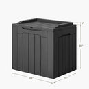 JUMMICO 31 Gallon Resin Deck Box Waterproof Indoor Outdoor Storage Boxes for Patio Furniture Cushions and Garden Tools (Gray) by CozyNest Decor