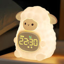 Sheep Alarm Clock with Night Light for Kids with Sleep Training and Sound Machine, Rechargeable Silicone Lamp OK to Wake Clock，Cute Animal Tabletop Lamp, Perfect Sleep Companion for Boys Girls, Khaki by TinyTreasures Baby Boutique