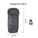 Front Height Adjustable Winter Waterproof Stroller Bunting Bag,Winter Stroller Blanket,Good for M6-48 Toddler by TinyTreasures Baby Boutique