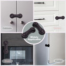 Cabinet Locks Baby Proofing, Childproof Cabinet Locks 10 Pack with Adhesive for Protecting Kids and Toddlers, Child Safety Lock for Drawer Cupboards Closet and Pantry Door (Black) by TinyTreasures Baby Boutique