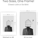 Homeforia A1 Poster Frame Silver, High End Metal A1 Large Picture Frame Silver with Mat A2 for Photo, 23.4x33.1 Frames Matted to 16.5x23.4 Print, 23.4 by 33.1 Frame, Tempered Glass, Wall Kit, Set of 1 by CozyNest Decor