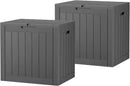 KAMABOKO 32 Gallon Outdoor Storage Box 2 Pack All-Weather Deck Box for Patio Furniture, Package Deliveries, Garden Tools, Pool Supplies & Cushions, Black by GreenHaven Gardens