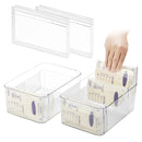 Breastmilk Storage Container with 4 Freezer Flattener Kit to Flatten Standing Breast Milk Bags in Organizer Bins Save Refrigerator Space |Horizontal Storage by TinyTreasures Baby Boutique