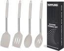 5-Piece Silicone Kitchen Tool Set, BPA-Free, Heat-Resistant, Non-Stick & Dishwasher-Safe, with Slotted/Solid Spoons & Spatulas for Frying, Mixing, Draining – Includes Multi-Purpose Serving Hook(Khaki) by CozyNest Decor