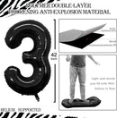 GOER Number 30 Balloons for 30th Birthday Party Decorations,42 Inch Jumbo Foil Helium Balloons for 30th Anniversary (Black) by TinyTreasures Baby Boutique