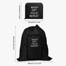 2 Pcs Travel Laundry Bag Washable Dirty Clothes Bag with Drawstring and Zipper for Suitcase, 22 x 18 Inch (Black, Blue,Classic) by TinyTreasures Baby Boutique