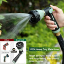 FANHAO Garden Hose Nozzle Heavy Duty, 100% Metal Water Hose Nozzle Sprayer with 8 Spray Patterns, High Pressure Sprayer Nozzle with Thumb Control, On Off Valve for Garden Watering, Car & Pet Washing by GreenHaven Gardens