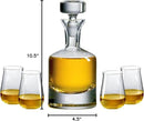 Ravenscroft Crystal | European-Made, Hand-Blown Scotch Decanter Gift Set | 1 Decanter with Stopper & 4 Glasses | 100% Lead-Free Crystal | Gift-Boxed by CozyNest Decor